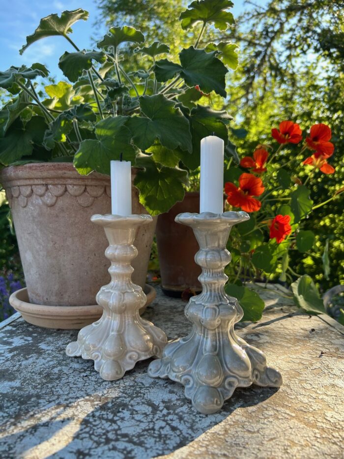 Barock Ljusstake Grå - Bild 2