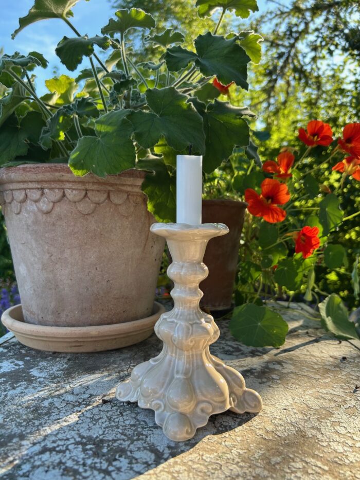 Barock Ljusstake Ljusbeige