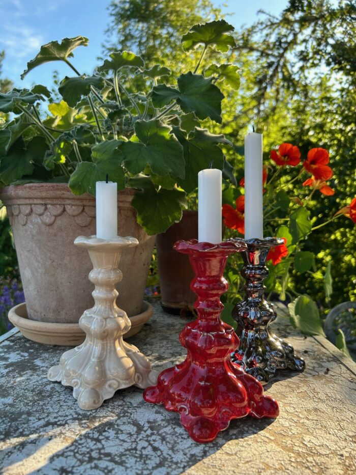 Barock Ljusstake Röd - Bild 2