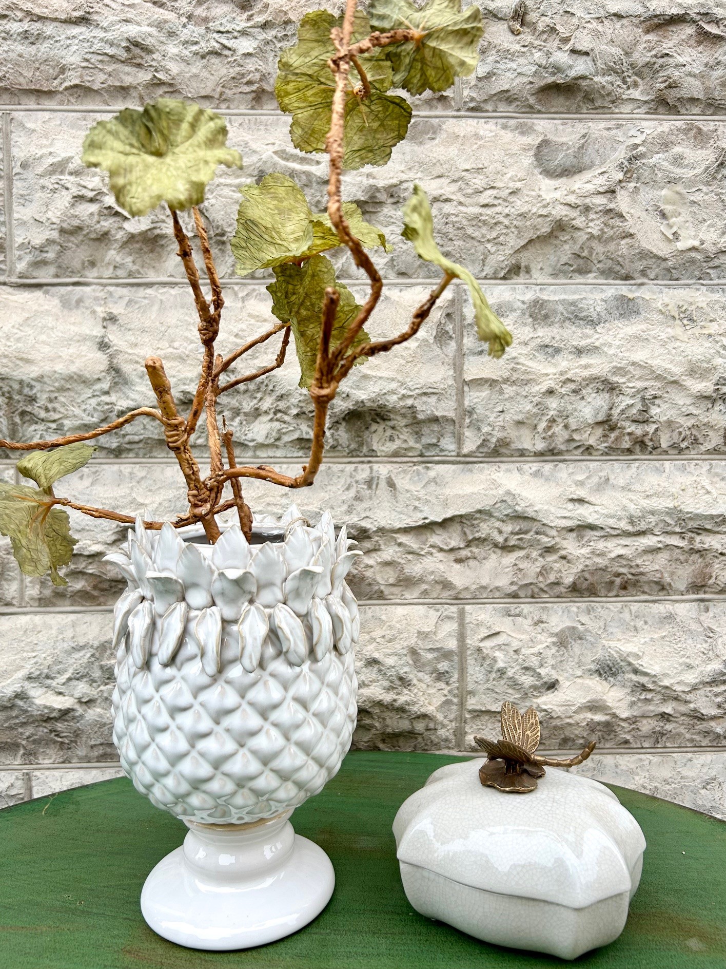 Vit Ananas på fot S - Bild 2