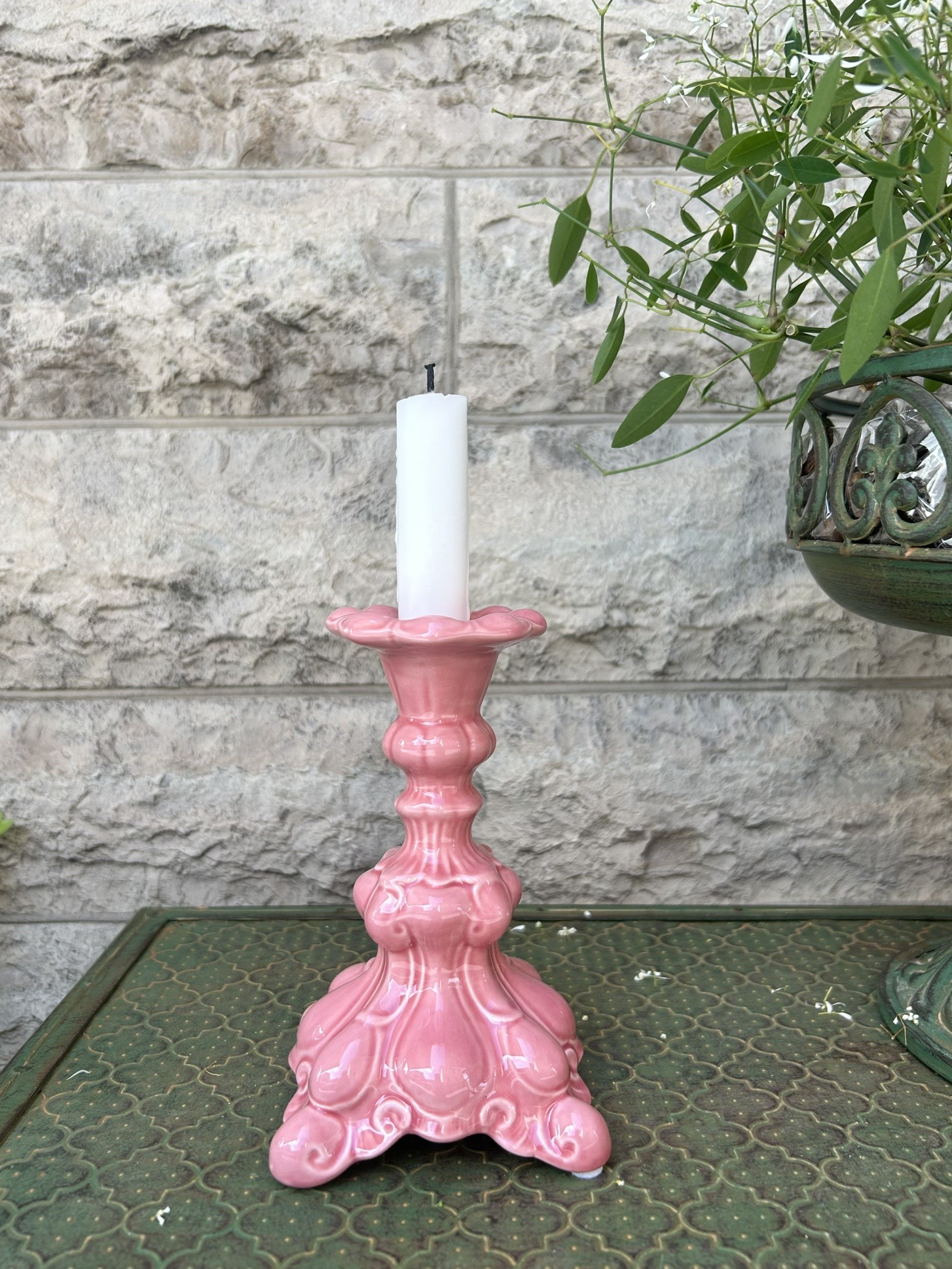 Barock Ljusstake Rosa